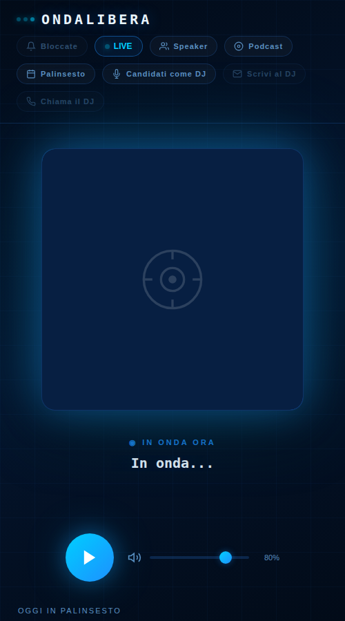Il sito pubblico della radio